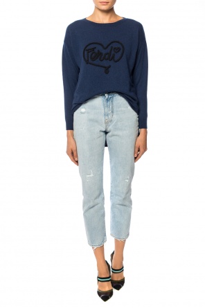 Cashmere sweater with logo, zdjęcie 2 Cashmere sweater with logo od Fendi